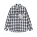 Men's Clothing Street Rock Character Print Plaid Long Sleeved Shirt Spring And Autumn New Retro Casual Versatile Shirt Jacket_viptrois.com
