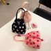 Women's Bucket Bag Embroidered Love Draw With Pink Tote Shoulder Crossbody Mini Bucket Bag For Women_viptrois.com