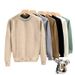 Men's Round Neck Sweater - Casual Solid Color Knit Pullover, Slim Fit, Breathable & Stretchy, Versatile For Daily Wear (Multiple Colors & Sizes)_viptrois.com