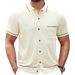 Men's Clothing Anti Pilling Cool Silk Knitted Polo Shirt_viptrois.com