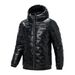 Men’s Performance Puffer Jacket – Lightweight Reflective Ski & Gym Coat (Black, Slim Fit)_viptrois.com