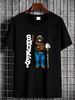 XL Smoky The Bear Damaged T Shirt Summer Soft Casual Breathable Comfortable Stretched Top For Everyday Wear Unisex Homme Versatile Fashion_viptrois.com