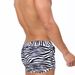 UXH Men's Zebra Stripe Sports Boxer Swim Trunks With Double Side Pockets, Quick-Dry Beach Shorts_viptrois.com