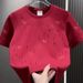 Men's Clothing Summer Fashionable Crew Neck T-Shirt For Men Trendy Elegant Short Sleeve With Rhinestones And Embroidery Handsome Top_viptrois.com