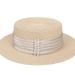 Women's Straw Hats Pearl Straw Hat Women's Summer Beach Sun Hat Sun Protection Straw Sun Hat Celebrity Style Flat Top Hat_viptrois.com
