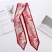 Maple Leaf Versatile Long Strip Small Silk Scarf French Ribbon Women's Hair Band Tie Bag Decoration_viptrois.com