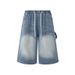 Men's Clothing Denim Shorts Men's Summer Loose Casual Mid Length Pants Niche Cropped Pants_viptrois.com
