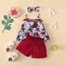 Babies' clothes baby sling suit female baby 0-2 years sling cute cotton shorts three-piece summer_viptrois.com