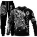 New Men's Tiger Set 3D Animal Print Hooded Pullover Sweater Men's Trendy Sweater_viptrois.com