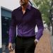 Men's Clothing Men's Slim Fit Ombre Digital Print Long Sleeve Shirt - Breathable Casual Office Wear For Spring & Autumn_viptrois.com