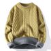 European And American Multi-color Twist Sweater Couple 2025 Spring And Autumn New Knitted Sweater Lazy Style Retro Loose Thread Coat_viptrois.com