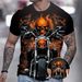 Men's Clothing Digital Printing Motorcycle Series T Shirt Hot Style Short Sleeved Tops_viptrois.com