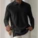 Men’s Textured Polo Shirt – Breathable Stretch Knit For Spring & Fall (S-XXXL, 18 Patterns & Colors)_viptrois.com