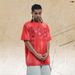 American Style Spray Paint Washed Simple Digital Print Short Sleeve T-Shirt New Summer Men's_viptrois.com