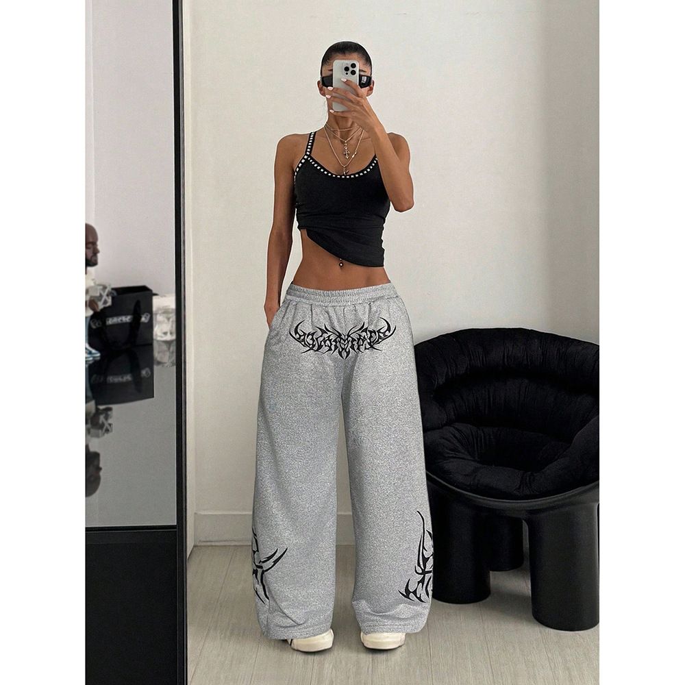 Men's Clothing Women's Casual Hip Hop Street Dance Jazz Dance Pants, Foreign Trade, Loose, Versatile, Retro Trendy Brand Drawstring Sports Pants_viptrois.com