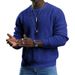 Men's Waffle Knit Sweater - Breathable Long Sleeve Pullover With Textured Pattern, Lightweight Round Neck Casual Top For Spring & Autumn_viptrois.com