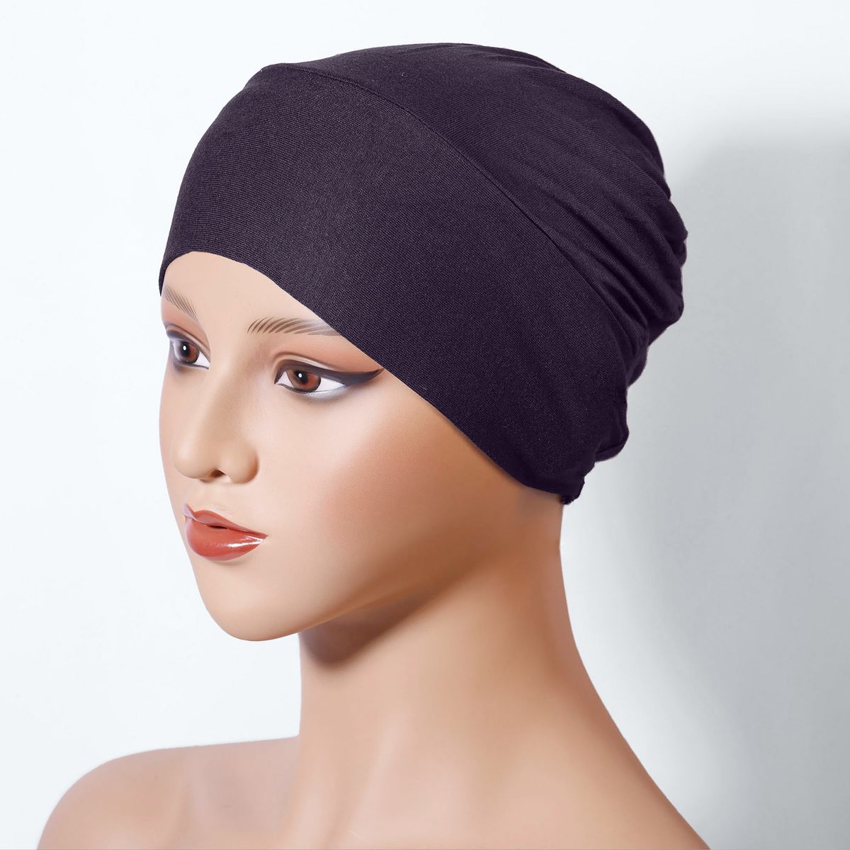Premium Mercerized Cotton Headscarf Hat - Muslim Pullover Base Cap (High Elasticity, No Pilling, Breathable & Comfortable For Daily Wear)_viptrois.com