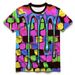 Men's Clothing Men's Wear Rainbow Checkered Neon Graffiti 3d Pure Cotton Full Print Direct Injection Hip Hop Skin Friendly Short Sleeved Pullover T_viptrois.com