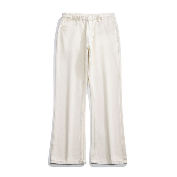 LKTM Men's # Cleanfit American Beige Jeans Men's High Street Vibe Trend Brand Rugged And Cool Micro Pull Pants_viptrois.com