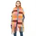 Unisex Autumn-winter thickened loop yarn coarse fringe colorful plaid braid scarf women's shawl_viptrois.com