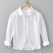 Classic Pure Cotton Basic Casual Long Sleeved Shirt For Men's Versatile Top_viptrois.com