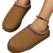 Winter new cashmere warm thick bottom heelless Baotuo hair half slipper cotton shoes_viptrois.com
