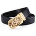 Men's Trendy Casual Business Korean Style Trouser Belt Automatic Buckle Rotating Youth Internet Celebrity Transfer Belt_viptrois.com