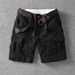 Men's Retro Heavy Wash Cargo Shorts Style Multi Pocket Summer Casual Loose Straight Leg Mid Length Trendy_viptrois.com
