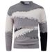 Men's Casual Color-Block Knit Sweater - Soft & Breathable Pullover For Everyday Wear (M-3XL, Grey/Red/Green)_viptrois.com