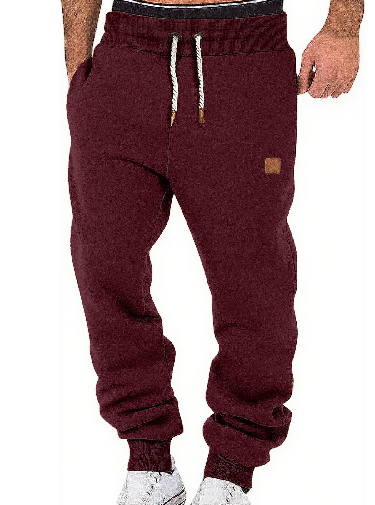 Men's Clothing Foreign Trade Spring And Autumn Men's Casual Sports Trousers Color Trend Sweatpants European And American Loose Leg Pants_viptrois.com