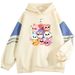 Spring And Autumn Color Block High-End Cartoon Doll New Cool Internet Celebrity Long Sleeve Sweatshirt_viptrois.com