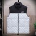 Men's Clothing Men's Casual Couple Autumn And Winter Stand Up Collar Color Matching Outdoor Letter Printing Enlarged Thickened Sleeveless Jacket_viptrois.com