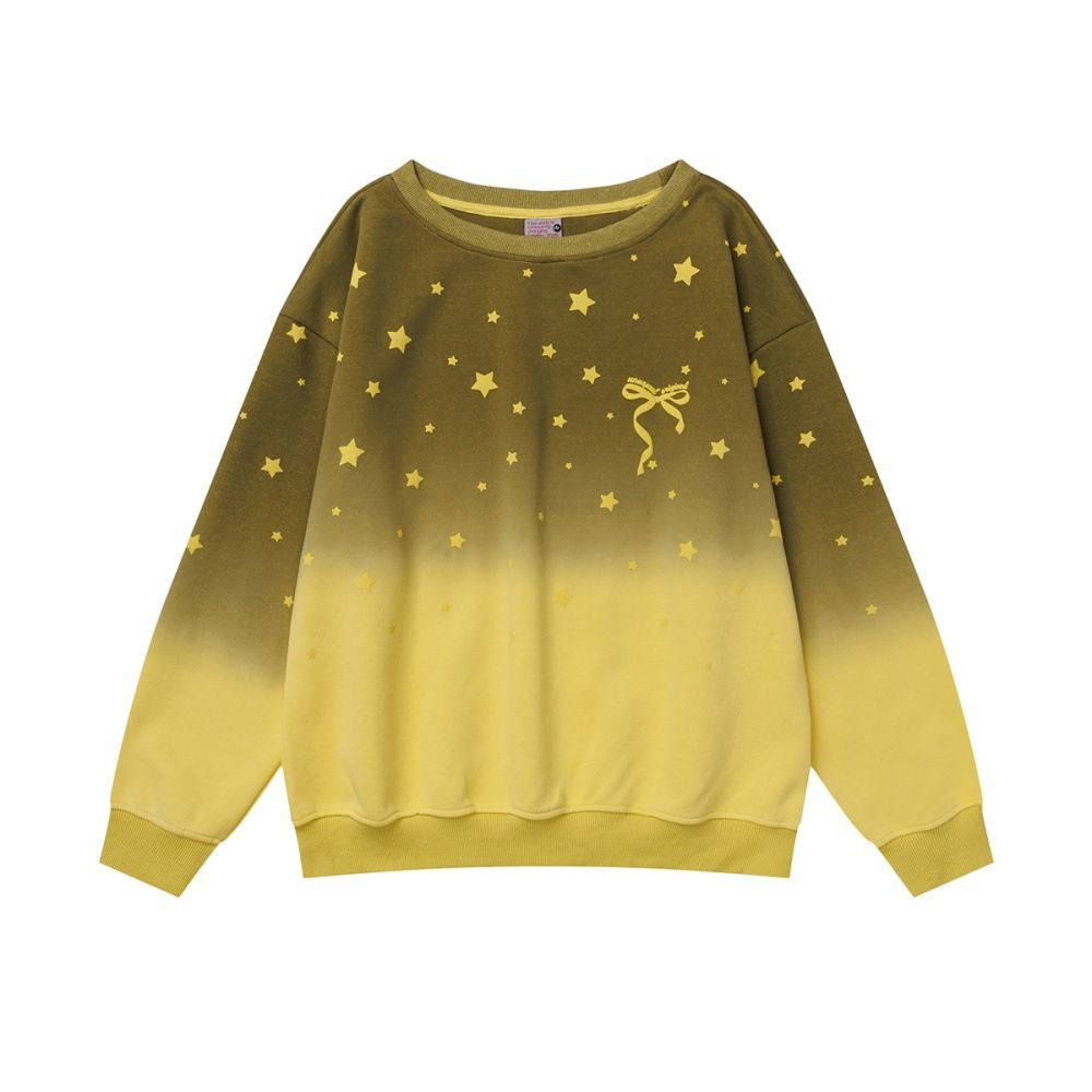 Loose Tie-Dye Starry Sky Sweatshirt For Men, Spring And Autumn Pullover, Crew Neck, Long Sleeve Top, Niche Vibe Trend_viptrois.com