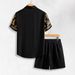 Men's Clothing Shirt Shorts Suit Beach Vacation Pattern Printing Shirt Set_viptrois.com