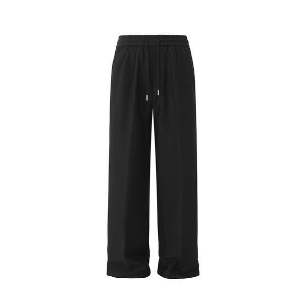 MR Simple Versatile Straight Casual Men Korean Style Commuting High-end Feel Summer Loose Wide-leg Long Pants_viptrois.com