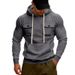 Pure Cross-Border American Style Autumn Winter Heavyweight Men's Loose Outdoor Sports Fleece-Lined Hooded Multi-Pocket Casual_viptrois.com