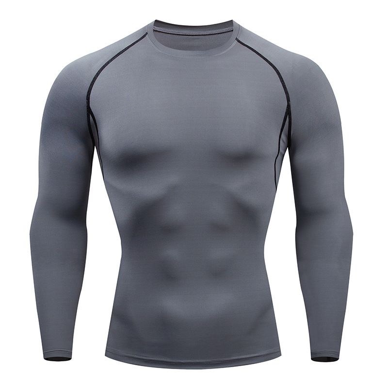 Men's Compression Long Sleeve Shirt – Quick-Dry Stretch Workout Top For Gym, Running & Cycling (Breathable, Moisture-Wicking, Multi-Color)_viptrois.com