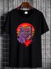 NEW LIMITED Retro Sunset Funny Pinball Wizard Design Idea T Shirt S 3XL Casual Summer Homme Versatile Breathable Streetwear Top For Everyday Wear_viptrois.com