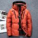 Men's Winter Hooded Down Jacket - White Duck Feather Filled, Windproof & Warm Coat For Outdoor Activities_viptrois.com