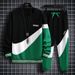 Men's Clothing New autumn sweatshirt men's casual loose style tops men's color matching round neck pullover long sleeve T shirt_viptrois.com