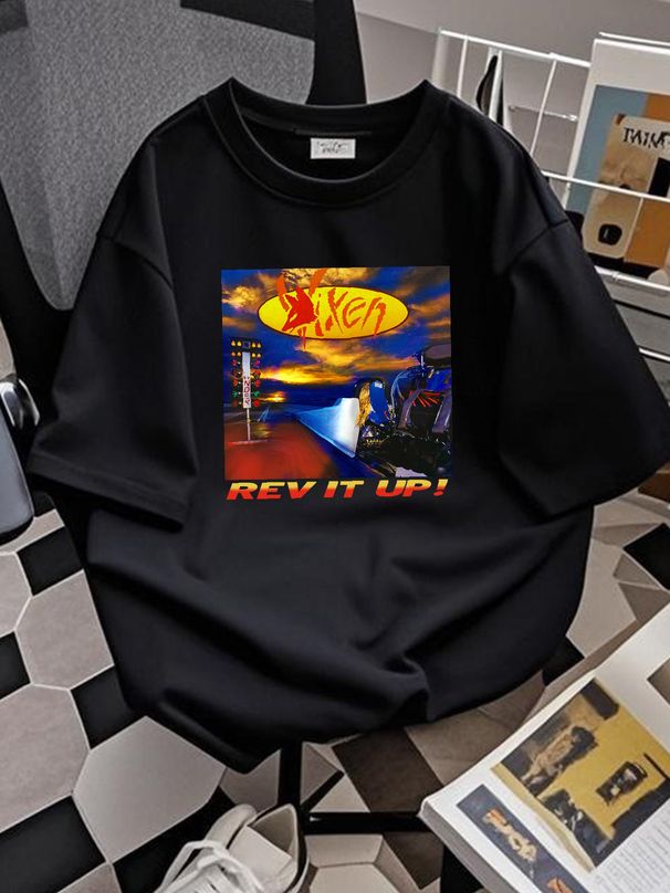 Vixen Band Rev It Up Tour Cotton S 2345XL T ShirtCS0291 Summer Breathable Graphic Soft Homme Stretched Casual Unisex Versatile_viptrois.com