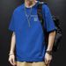 2025 New Summer Pure Cotton Short Sleeved T-shirt Men's Loose Round Neck Printed Men's Top Base Shirt Trend T Pattern Fashion_viptrois.com