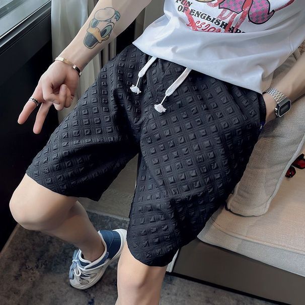 Men's Clothing Pants Men Spring and Autumn Casual Pants Men Loose All match Sports Pants Men American Youth Hong Kong Style Shorts_viptrois.com