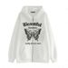 2023 Dark Gothic Style Cardigan Beautiful Butterfly Series Zipper Sweatshirt Street Fashion Hoodie_viptrois.com
