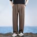 Men's Ice Silk Pants Summer Thin Loose Fit Straight Wide Leg Casual Long Dress Pants_viptrois.com