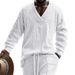 Men's V-Neck Knit Sweater – Lightweight Long-Sleeve Pullover With Jacquard Pattern (S-XXXL, Black/Navy/Beige)_viptrois.com