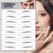 Eyebrow Stencils New 6D Eyebrow Stickers Simulation Eyebrow Water Transfer Lazy Waterproof Makeup Embroidery Eyebrow Tattoo Stickers_viptrois.com