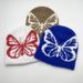 Women's Hats Butterfly Jacquard Plush Hat Autumn And Winter Outdoor Cold Proof Warm Hat European And American Fashion Beanie Hat_viptrois.com