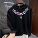 Retro Letter Round Neck Hoodie, Trendy Brand, Loose And Versatile, Fashionable And Cool Casual Unisex Top_viptrois.com