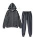 Men's Clothing Men's Solid Color Sportswear Suits Fashionable Casual Autumn And Winter Warm Hooded Cardigan Sweatshirt + Sweatpants_viptrois.com